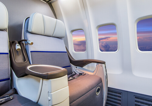aerospace business jet seat made by an automotive seating supplier and manufacturer
