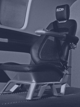 A prototype of a thin aerospace seat design made by rapid prototyping services